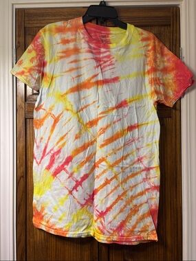 George Tie-Dye Tee in Yellow, Orange & Pink